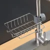 Adjustable Faucet Sponge Holder with Drainer - Image 8