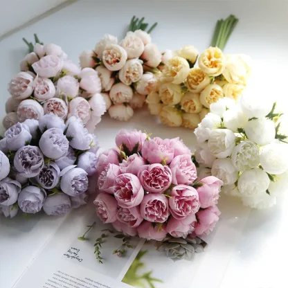 Artificial Flowers Bouquet for Wedding Decor - Image 12