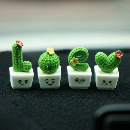 Mini Love Cactus Shape Figurine - Image 3