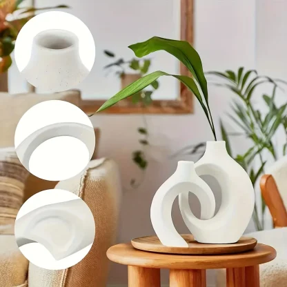 2 Pieces Set Modern Flower Vases - Image 4