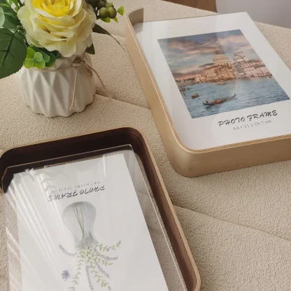 Wooden Photo Frame with Asymmetrical Design - Image 5