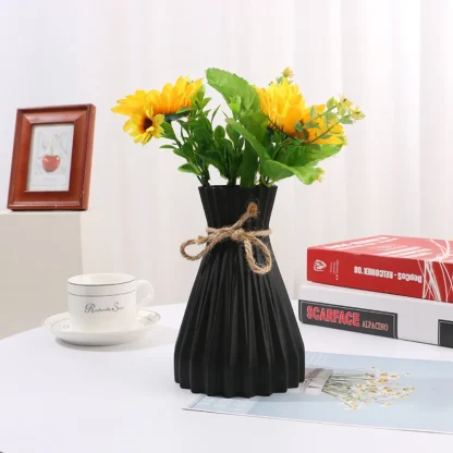 Ripple Flower Vase with Knotted Design - Image 2