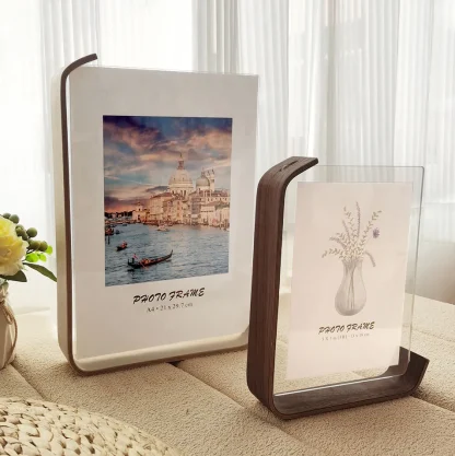 Wooden Photo Frame with Asymmetrical Design