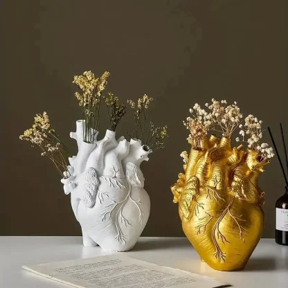Artistic Flower Vase with Heart Shape Design - Image 10