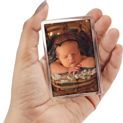 Mini Clear Photo Frame with Magnet