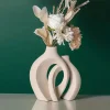 Modern Flower Vase with Hollow Design - Image 3