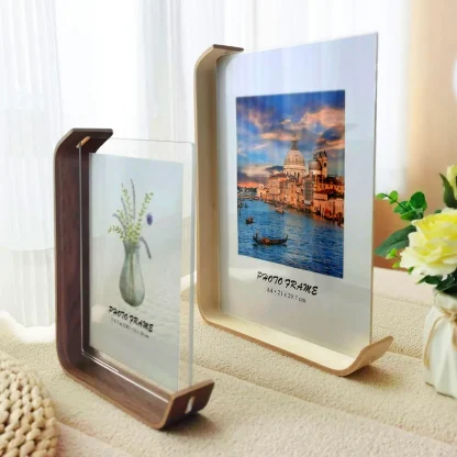 Wooden Photo Frame with Asymmetrical Design - Image 3