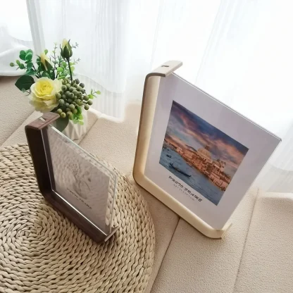 Wooden Photo Frame with Asymmetrical Design - Image 4