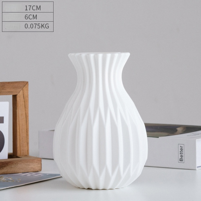 Plain Color Vases with Geometric Design - Image 6