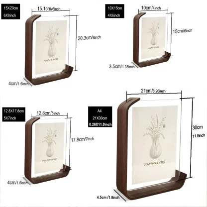 Wooden Photo Frame with Asymmetrical Design - Image 8